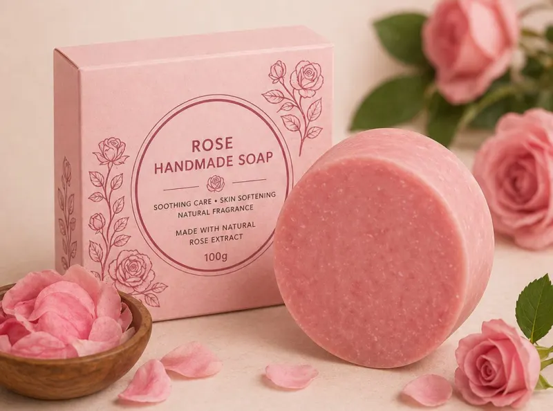 Rose handmade soap bar